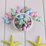 Kovict 10Pcs Dinosaur Silicone Beads Baby Teether DIY Jewelry Accessories
