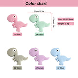 Kovict 10Pcs Dinosaur Silicone Beads Baby Teether DIY Jewelry Accessories