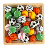 10Pcs/Lot 15mm Sports Shape Silicone Beads DIY Jewelry Accessories
