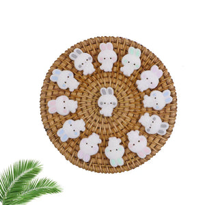 Kovict 10Pcs Mini Rabbit Silicone Beads Baby Teether Toys