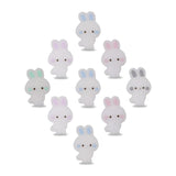 Kovict 10Pcs Mini Rabbit Silicone Beads Baby Teether Toys