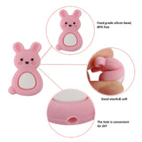 Kovict 10Pcs Animal Rabbit Silicone Beads Teething Baby Toy