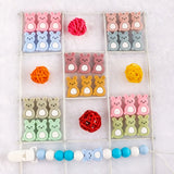 Kovict 10Pcs Animal Rabbit Silicone Beads Teething Baby Toy