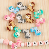 Kovict 10Pcs Silicone Mini Horse Food Pendants DIY Care Pacifier Chain Necklace