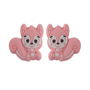 10Pcs Squirrel Silicone Beads Baby Teether DIY Pacifier Jewelry
