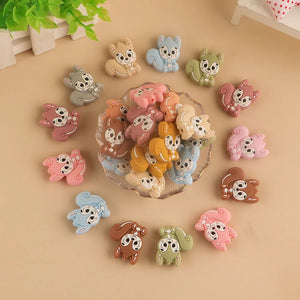 10Pcs Squirrel Silicone Beads Baby Teether DIY Pacifier Jewelry