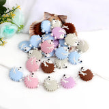 Kovict 10pc Hedgehog Silicone Beads Food Silicone Teether DIY Nursing Necklace