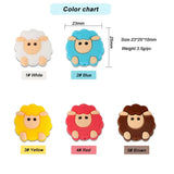 Kovict 10pc Sheep Silicone Teether DIY Nursing Necklace Beads