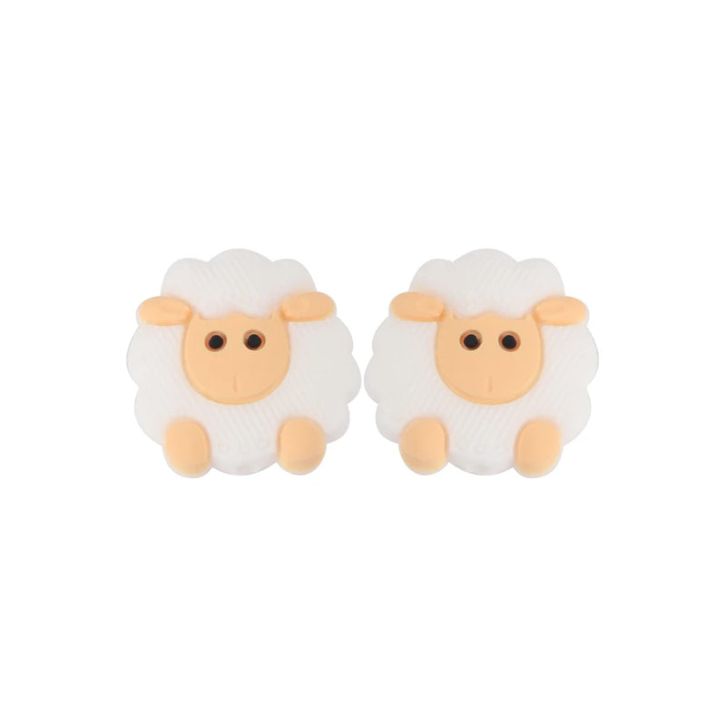 Kovict 10pc Sheep Silicone Teether DIY Nursing Necklace Beads