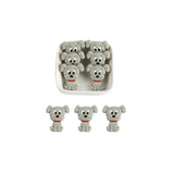 Kovict 10pcs Cartoon Dog Silicone Beads Baby Teether DIY Toy Necklace Pendant