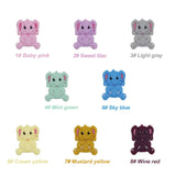 Kovict 10pcs Elephant Silicone Beads Baby Teething Nursing Pacifier Clip