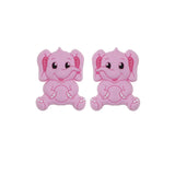 Kovict 10pcs Elephant Silicone Beads Baby Teething Nursing Pacifier Clip