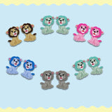 Kovict 10pcs Lion Silicone Bead Teething Nursing Pacifier Clip