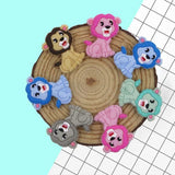Kovict 10pcs Lion Silicone Bead Teething Nursing Pacifier Clip