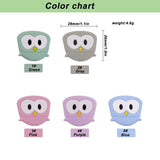 Kovict 10pcs Owl Silicone Teether Beads Baby Pacifier Pendant BPA-Free