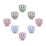 Kovict 10pcs Owl Silicone Teether Beads Baby Pacifier Pendant BPA-Free