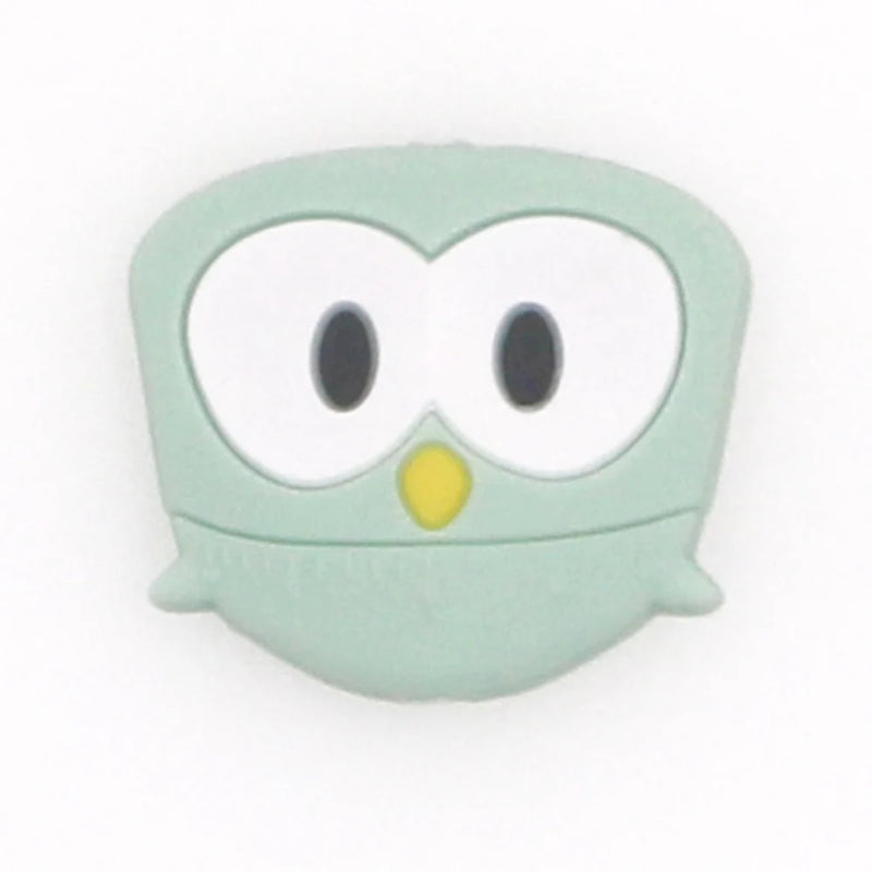 Kovict 10pcs Owl Silicone Teether Beads Baby Pacifier Pendant BPA-Free