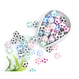 Kovict 10pcs 15mm Silicone Football Teether Beads Baby Teething Bracelet