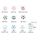 Kovict 10pcs 15mm Silicone Football Teether Beads Baby Teething Bracelet