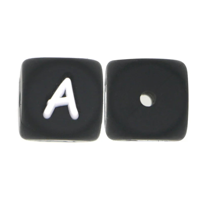 Kovict 12mm Silicone Alphabet Letter Beads for Baby Teeth Pacifier Chain