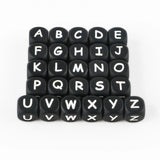 Kovict 12mm Silicone Alphabet Letter Beads for Baby Teeth Pacifier Chain