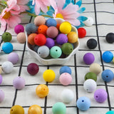 Kovict 15mm Silicone Teething Beads Round Baby Teether (50pcs)