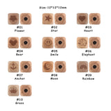 12MM Natural Beech Cartoon Square Wooden Beads DIY Jewelry Necklace