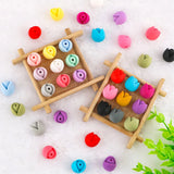 Kovict 20pcs Tulip Flowers Silicone Beads DIY Accessories