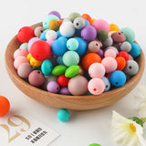 Kovict 30-100Pcs Round Silicone Beads DIY Jewelry Making