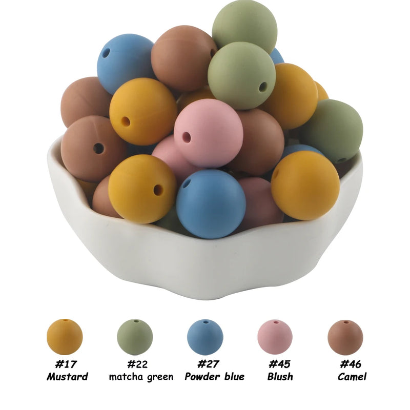 Kovict 30-100Pcs Round Silicone Beads DIY Jewelry Making