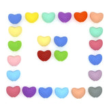 Kovict 30pcs Heart Shape Silicone Teether Beads for Baby Teething