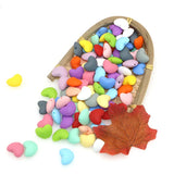 Kovict 30pcs Heart Shape Silicone Teether Beads for Baby Teething