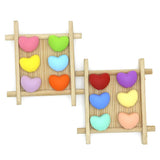 Kovict 30pcs Heart Shape Silicone Teether Beads for Baby Teething