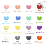 Kovict 30pcs Heart Shape Silicone Teether Beads for Baby Teething