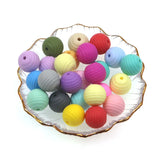 Kovict 30pcs Silicone Beads Teethers Threaded Silicone Beads BPA 4-6 Months