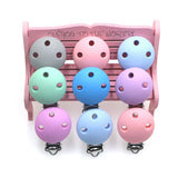 Kovict 3Pc Baby Pacifier Clips Silicone Teether DIY Dummy Chain Nipple Holder