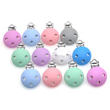 Kovict 3Pc Baby Pacifier Clips Silicone Teether DIY Dummy Chain Nipple Holder