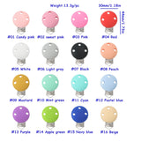 3Pcs/Lot Round Silicone Dummy Holder Clips BPA DIY Pacifier Chain