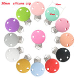 3Pcs/Lot Round Silicone Dummy Holder Clips BPA DIY Pacifier Chain