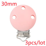 3Pcs/Lot Round Silicone Dummy Holder Clips BPA DIY Pacifier Chain