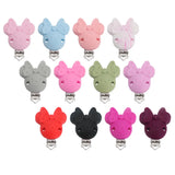 Kovict 3pcs Mouse Silicone Pacifier Clip DIY Jewelry Accessories
