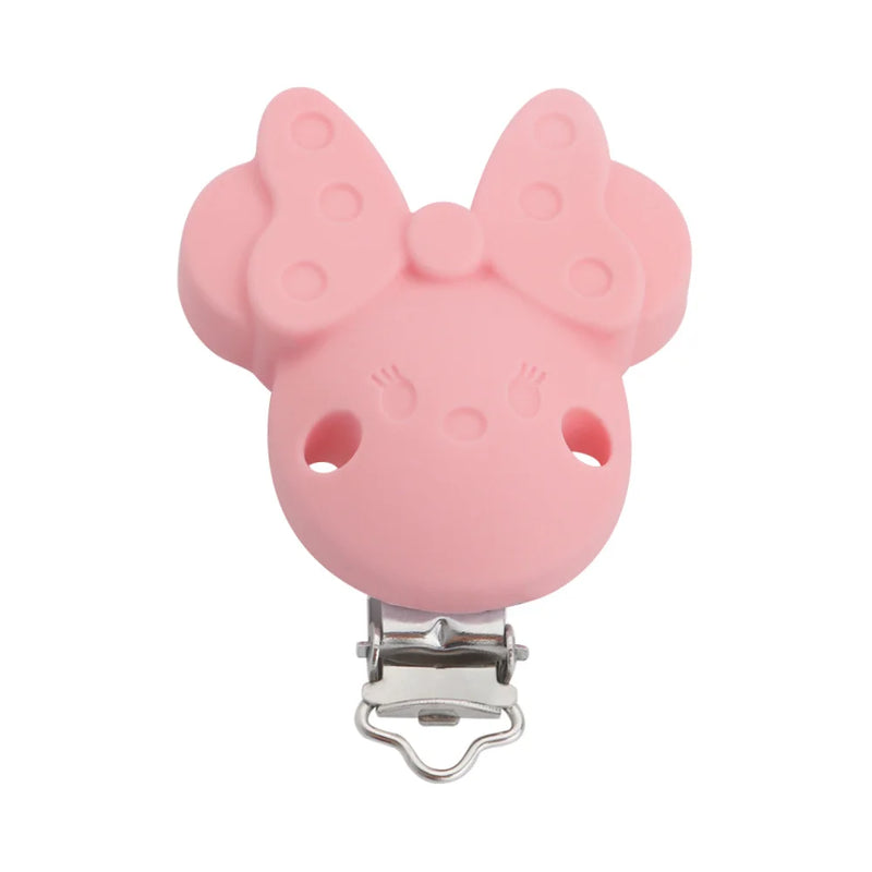 Kovict 3pcs Mouse Silicone Pacifier Clip DIY Jewelry Accessories