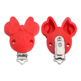 Kovict 3pcs Mouse Silicone Pacifier Clip DIY Jewelry Accessories