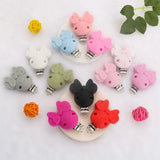 Kovict 3pcs Mouse Silicone Pacifier Clip DIY Jewelry Accessories