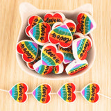 Cartoon Rabbit Love Chocolate Silicone Beads Nursing Chewing DIY