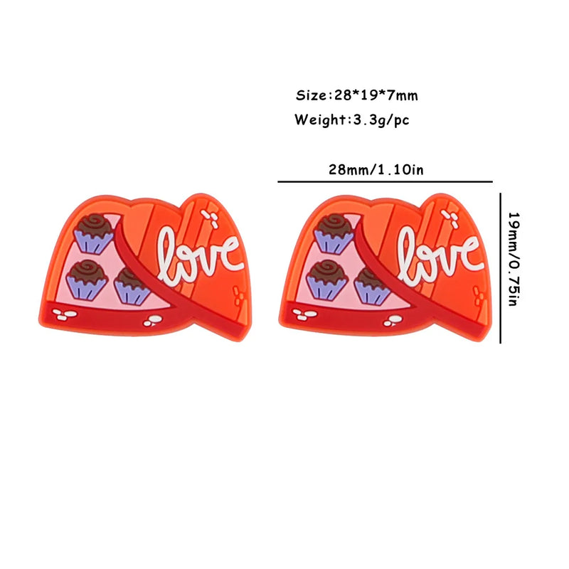 Kovict Rabbit Love Chocolate Silicone Beads Food Nursing DIY Necklace