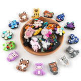 Silicone Beads for DIY Jewelry Making - Owl, Flower, Hat Cake Design - 5/10Pcs