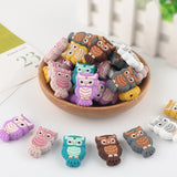 Silicone Beads for DIY Jewelry Making - Owl, Flower, Hat Cake Design - 5/10Pcs