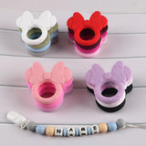 Silicone Teether Cartoon Mouse Head Animal Food Baby Teether Gift