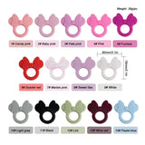 Silicone Teether Cartoon Mouse Head Animal Food Baby Teether Gift